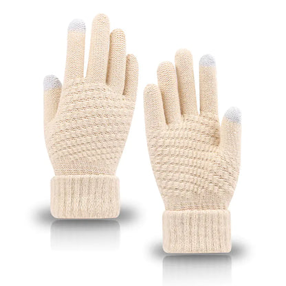 Warm Knitted Plus Velvet Winter Gloves for Couples