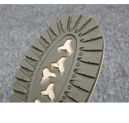 Men's Casual Leather Boots - Winter Workwear Shoes
