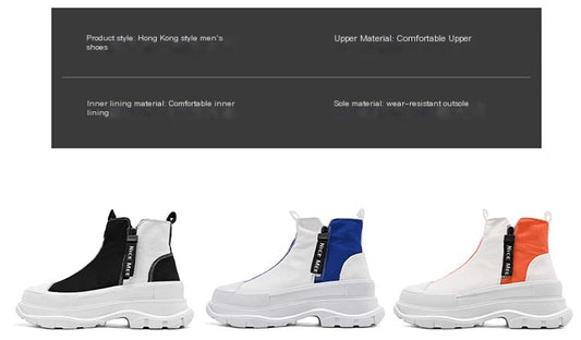Trendy High-Top Casual Shoes for Men (Autumn/Winter)