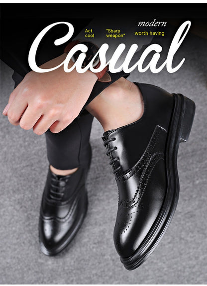 Men's Business Leather Brogue Shoes for Autumn & Winter