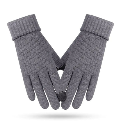 Warm Knitted Plus Velvet Winter Gloves for Couples