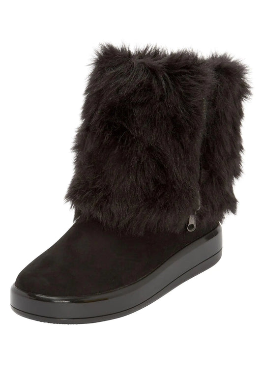 Comfortview Shai Wide Calf Boot Mid Calf Womens Winter Snow Boots (Wide Widths Available) - 7 M Black