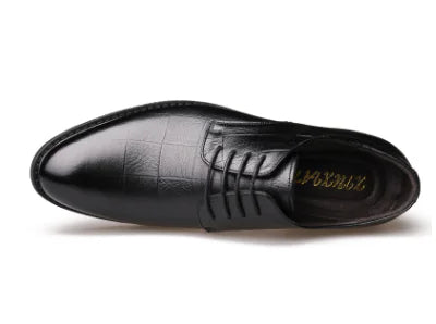 Men's Winter Business Casual Leather Shoes, Breathable