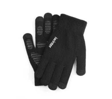 Men's Touchscreen Winter Gloves, Warm Knitted Outdoor Gloves