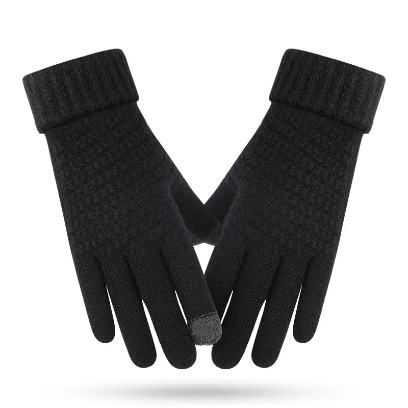 Warm Knitted Plus Velvet Winter Gloves for Couples
