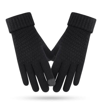 Warm Knitted Plus Velvet Winter Gloves for Couples