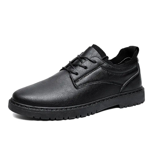Men's Leather British Autumn Winter Work Shoes
