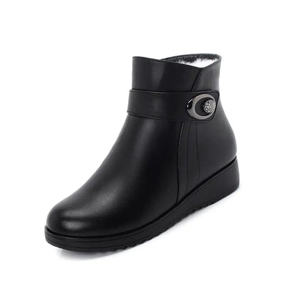 Winter Wool Non-Slip Flat Cotton Shoes for Women