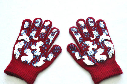 Children's Winter Knitted Gloves for Outdoor Sports