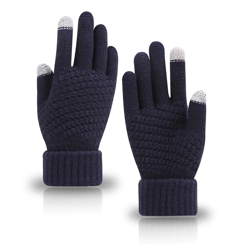 Warm Knitted Plus Velvet Winter Gloves for Couples