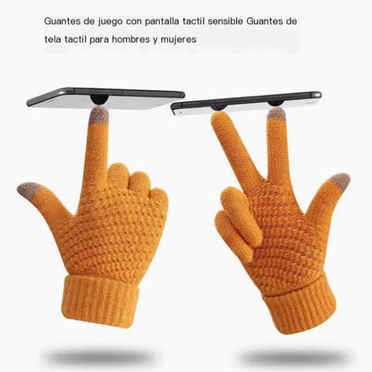 Warm Knitted Plus Velvet Winter Gloves for Couples