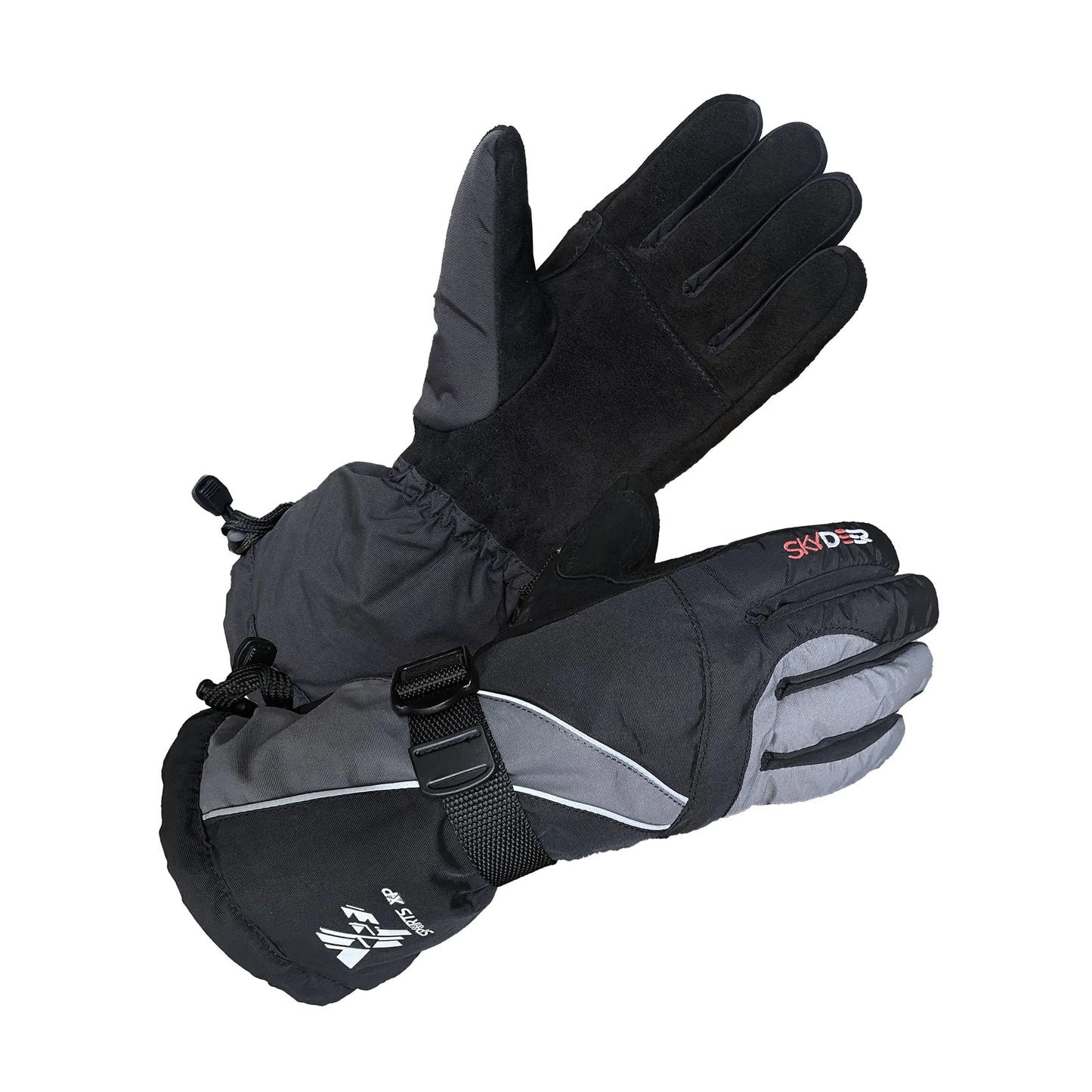 SKYDEER Skiing Gloves for Men and Women Waterproof Deerskin Suede Winter Gloves for Cold Weather Work (SD8751T/M)