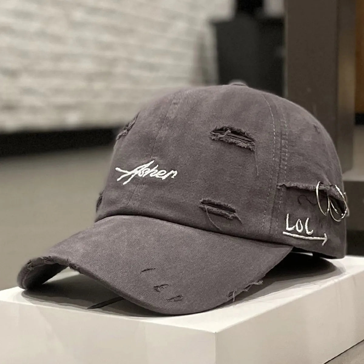 Retro perforated duckbill cap