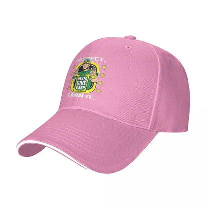 Yellow Wrestling john Cena White Custom Baseball Caps