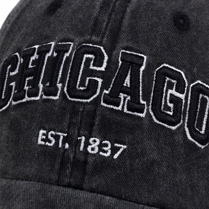 2025 New Korean Chicago Embroidery Baseball Cap