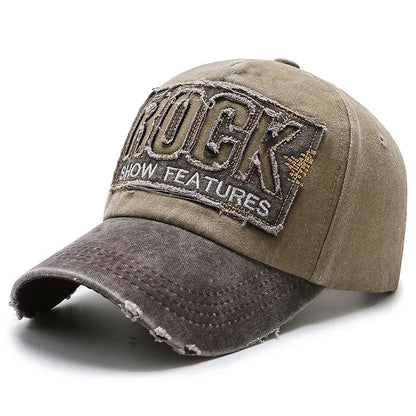 Korean version washed letters spring  denim baseball cap