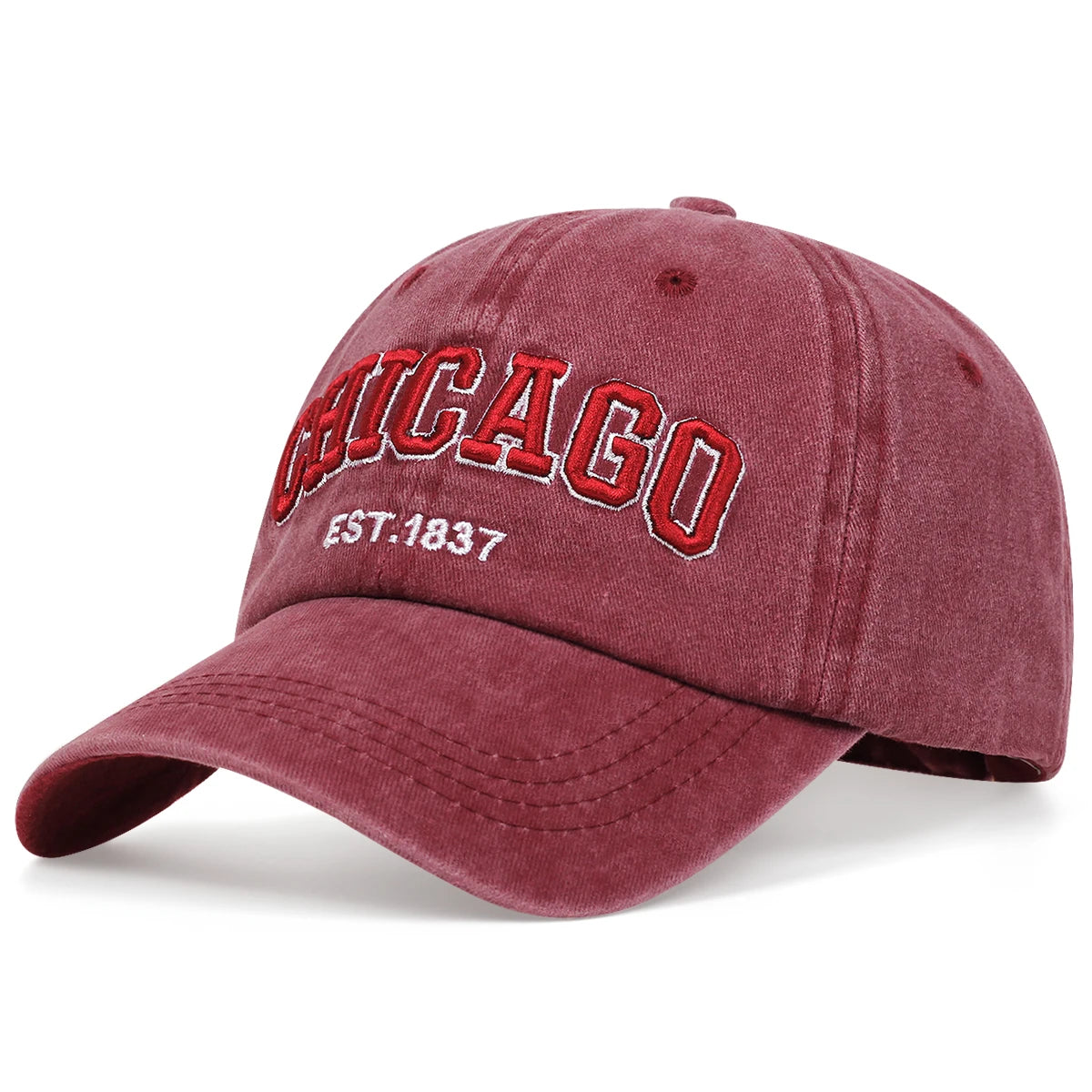 2025 New Korean Chicago Embroidery Baseball Cap