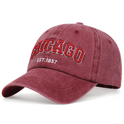 2025 New Korean Chicago Embroidery Baseball Cap