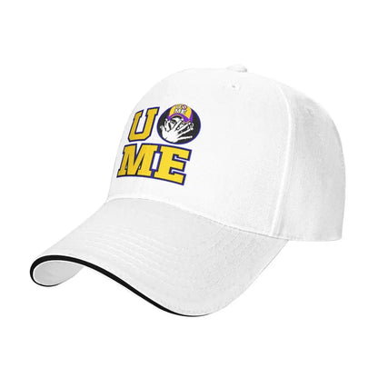 Yellow Wrestling john Cena White Custom Baseball Caps