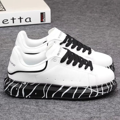 leisure thick-soled women's white shoes