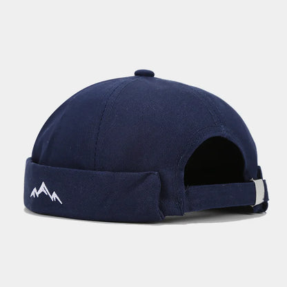 New INS Style Mountain Embroidery Vintage Round Top Hip-Hop Hat