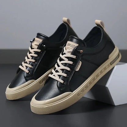 Men's Sporty Casual Leather Panel Shoes
