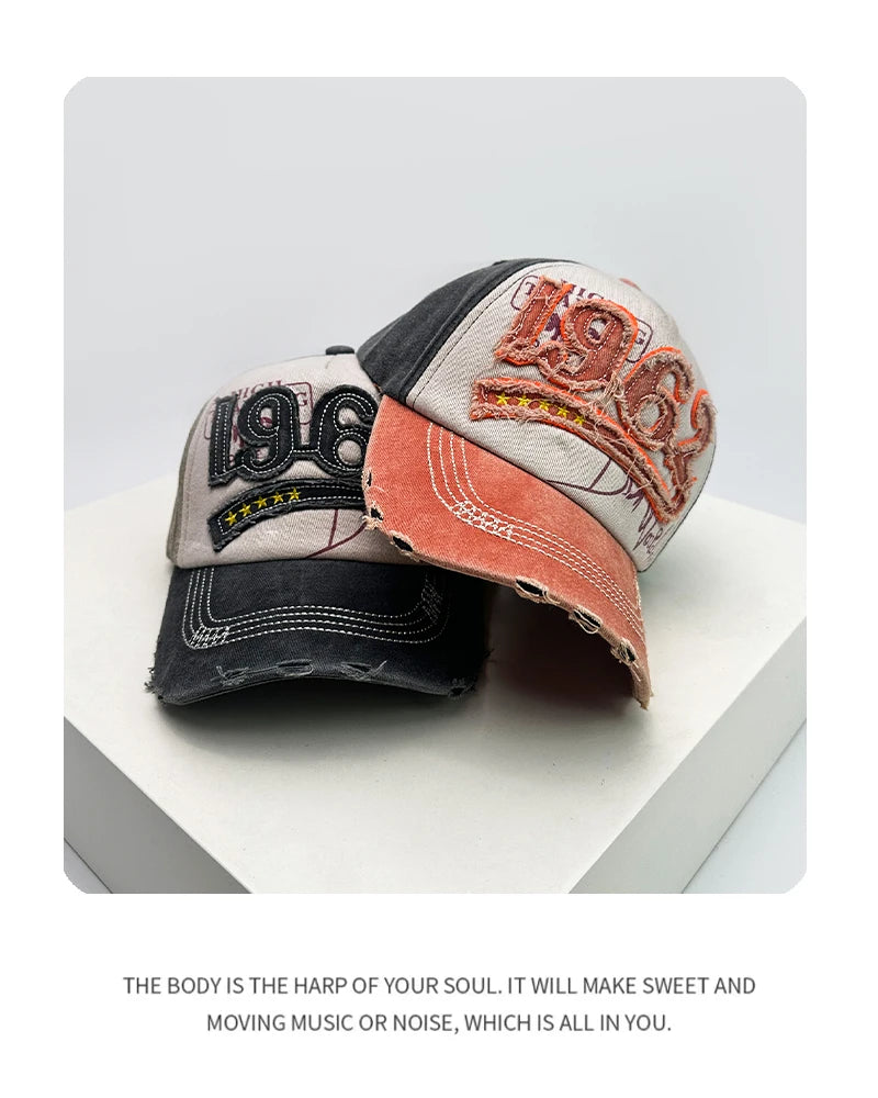 New Unisex PATCH 1962 Letters Broken Style Baseball Hats