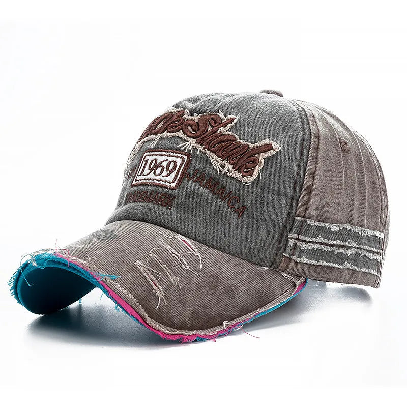 2025 High Quality Washed cowboy letters Cotton Cap