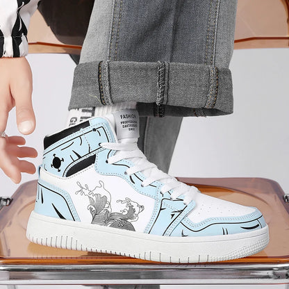 Sneakers Men High-top Flat Leather Shoes