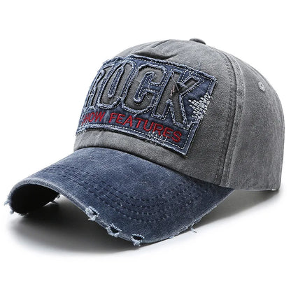 Korean version washed letters spring  denim baseball cap