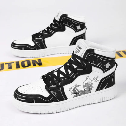 Sneakers Men High-top Flat Leather Shoes