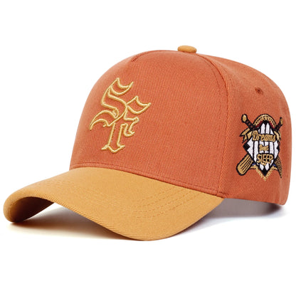 Unisex Gothic SF Letter Embroidery Baseball Caps