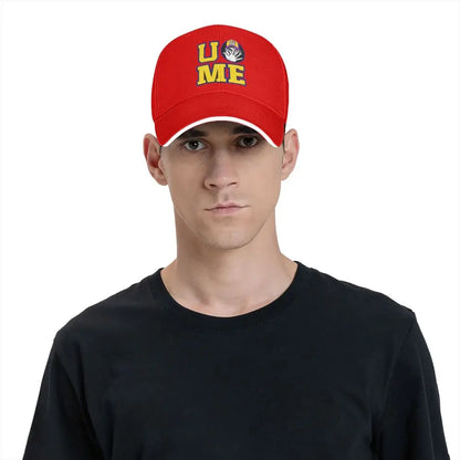 Yellow Wrestling john Cena White Custom Baseball Caps