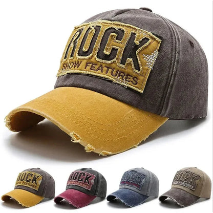 Korean version washed letters spring  denim baseball cap
