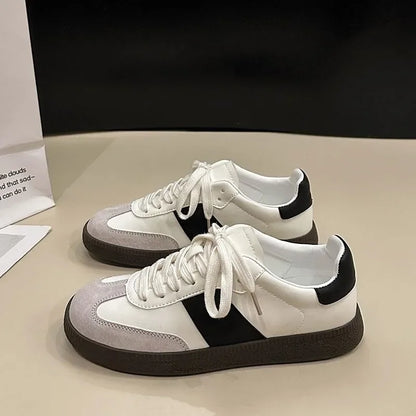 Women Leather Outdoor Walking Sneakers