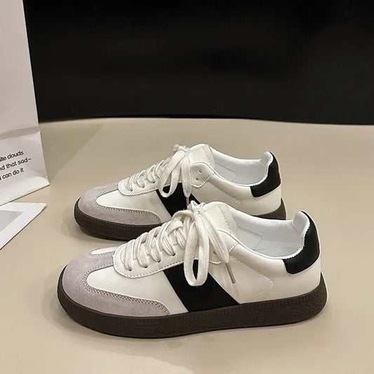 Women Leather Outdoor Walking Sneakers