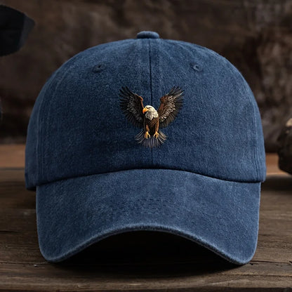 A winged eagle print baseball cap