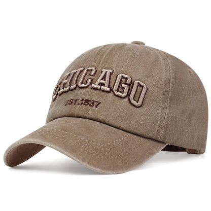 2025 New Korean Chicago Embroidery Baseball Cap