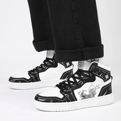 Sneakers Men High-top Flat Leather Shoes