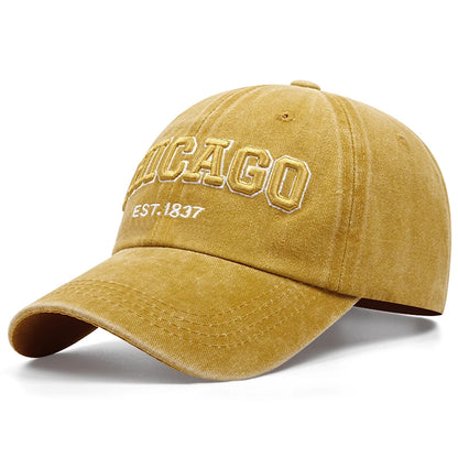 2025 New Korean Chicago Embroidery Baseball Cap