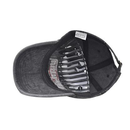 Baseball Cap Washed Cotton Letter ROUTE 66 Embroidery