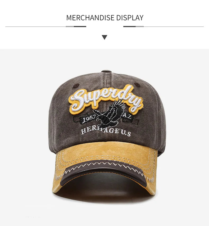 Unisex Sporty Cotton Washed Baseball Cap