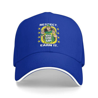 Yellow Wrestling john Cena White Custom Baseball Caps