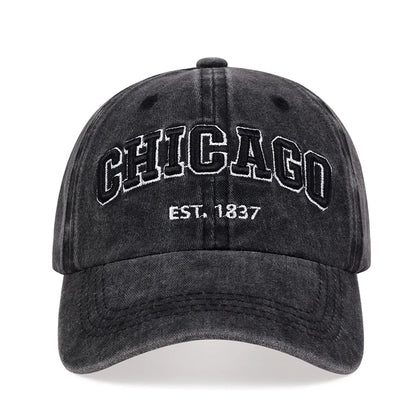 2025 New Korean Chicago Embroidery Baseball Cap