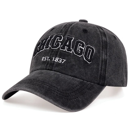 2025 New Korean Chicago Embroidery Baseball Cap
