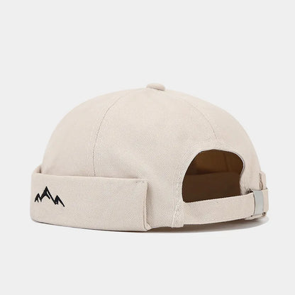 New INS Style Mountain Embroidery Vintage Round Top Hip-Hop Hat