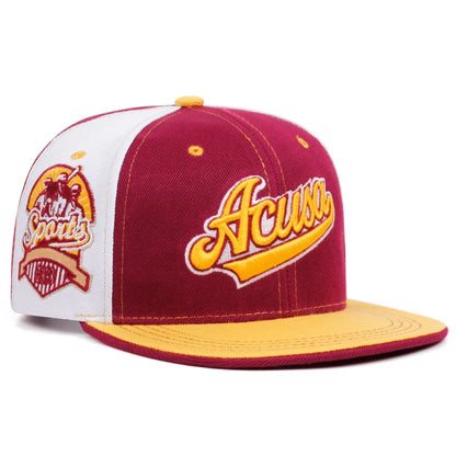 Fashion Acusa Embroidered Men's Color Block Cap