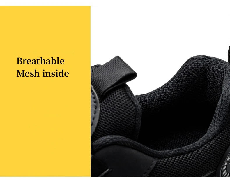 Rotary Buckle Work Sneakers Steel Toe Shoes