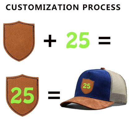 Leather Label Custom Logo Five-panel Suede Baseball Cap
