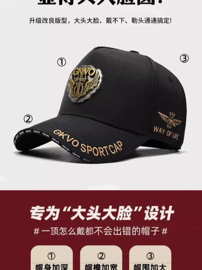 2025 New Four Seasons Tall Crown Men's Big Baseball Cap
